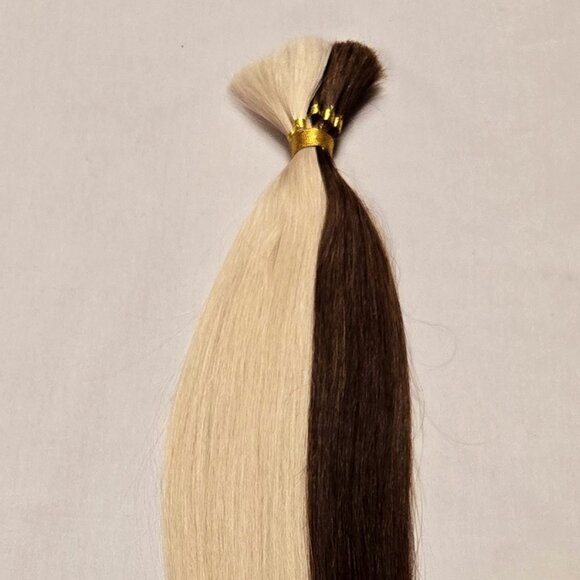 20″ 100 grams,10 Bundles, Human V-Light Bulk Hair Extensions(Loose Hair) #4/613 - Picture 6 of 6